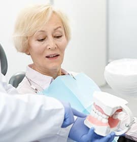 senior woman’s dental consultation