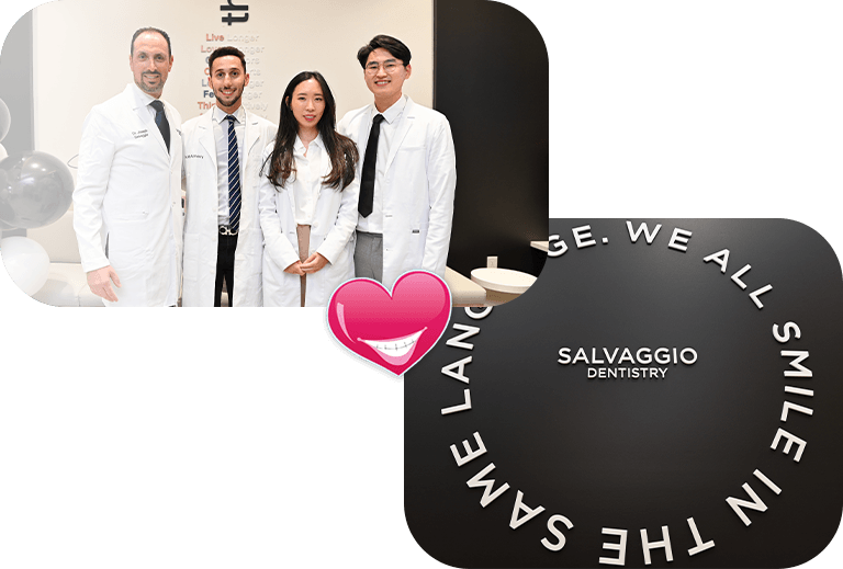 Collage of photos of Salvaggio Dentistry team giving back