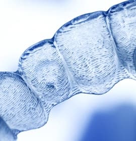 closeup of Invisalign aligners