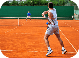 People playing tennis